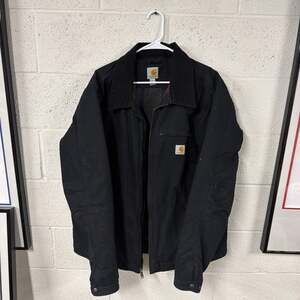 Carhartt Relaxed Fit Duck Blanket-Lined Detroit Jacket XL Tall Black